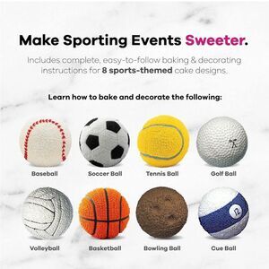 Wilton 3-D Sports Ball 6-Inch Aluminum Cake Pan Set